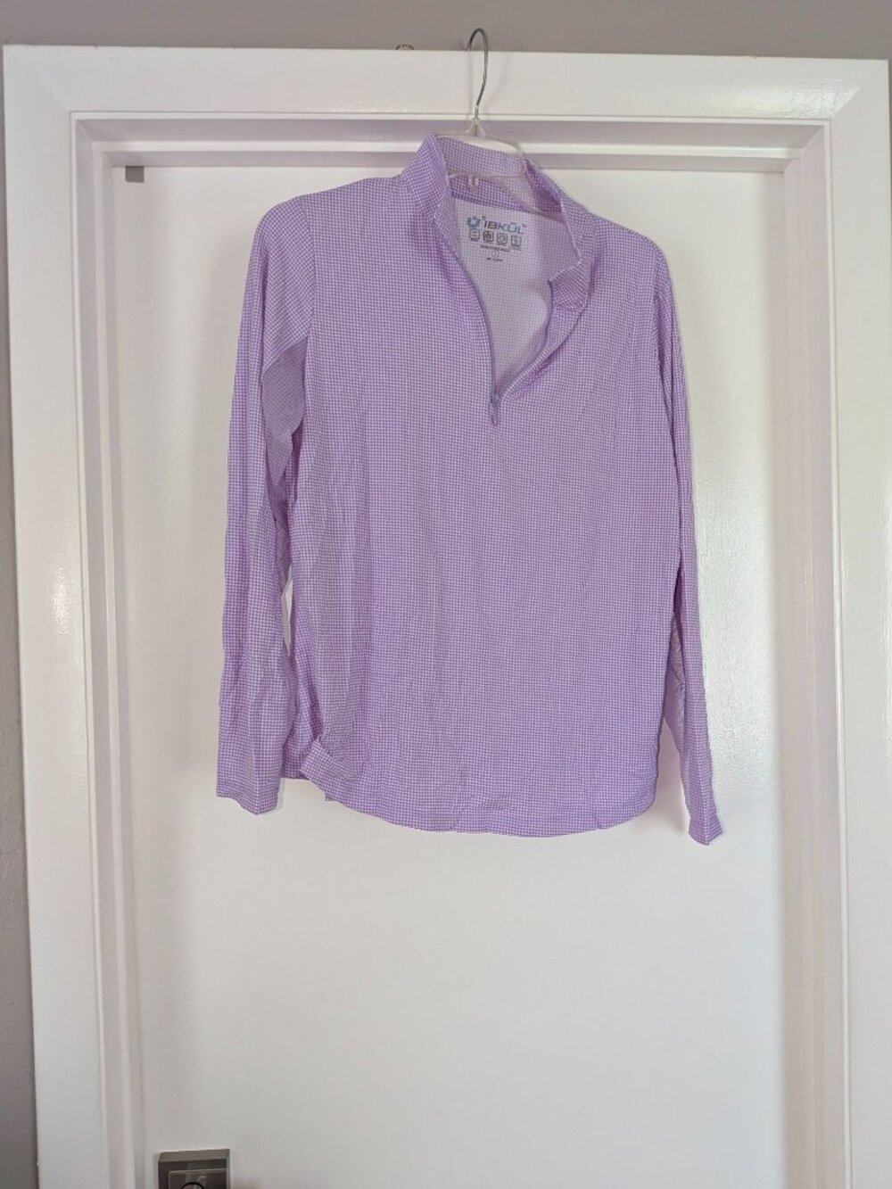 IBKUL golf long sleeve shirt UPF Quick dry purple sz Large